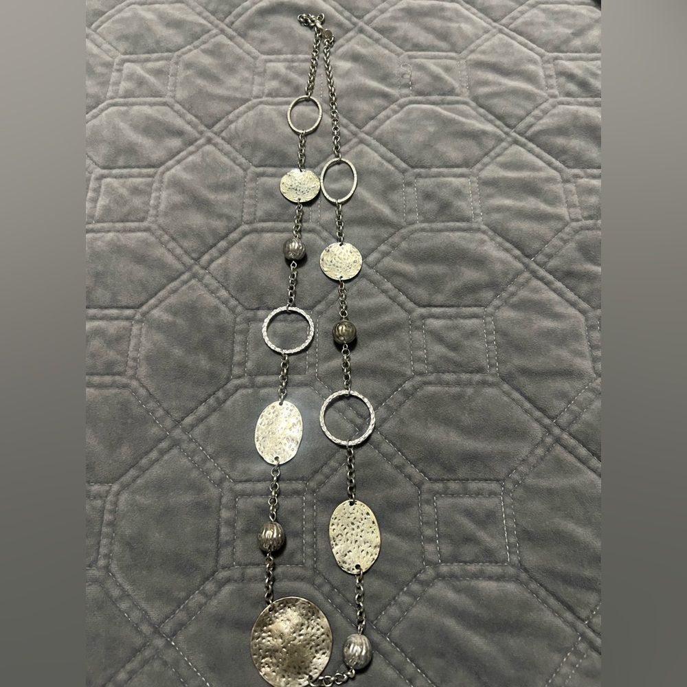 Textured Silver Necklace